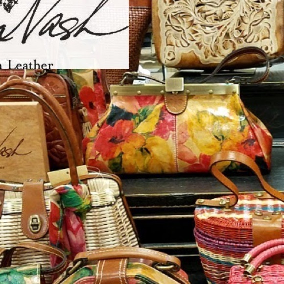 Patricia Nash Ferrara Frame Italian Leather Satchel Vintage inspired Bag Flowers - Picture 13 of 14